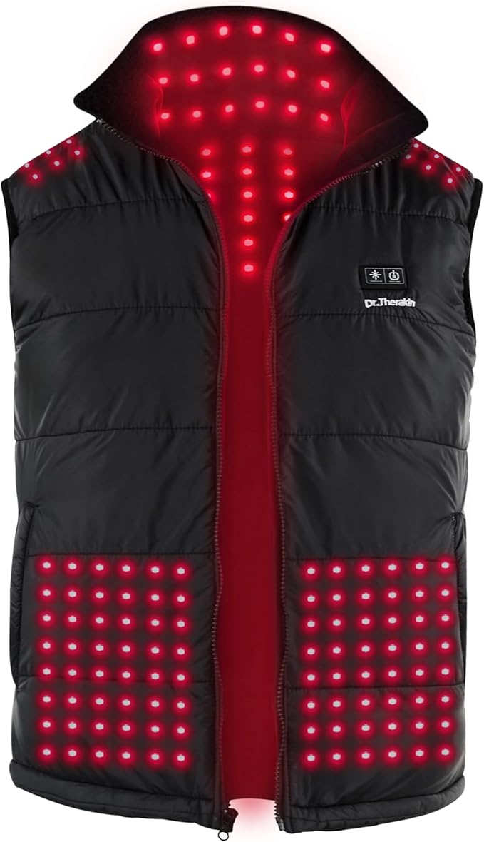 Red Light Therapy Vest for Body Cordless Infrared Light for Neck Shoulder Back &amp Abdomen Pain Relief Skin Care Postpartum Recovery