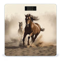Animals Horse Running Bathroom Scale Large LCD Backlight Display Digital Scale Rounded Corners Body Scales Automatic Power On/Off Bathroom Scales for Home Bedrooms