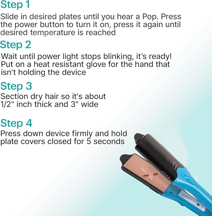 Hair Straightener &amp 3D Image Imprinting Iron with 5 Different Plates Perfect hot Tool for Art or Festival 3D Hair Stamper Crimping Iron for Volume