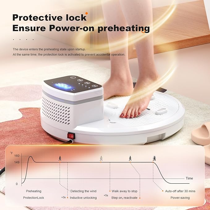 Full Body Dryer for Bathroom Feet Touch Panel Body Dryer After Shower Machine Can Reach to 160 ℉ Adjustable Temperature Waterproof Heater Blow for Home Bathroom Hotel