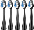Replacement Toothbrush Compatible with AquaSonic Duo Series Heads Electric Toothbrush Head Accessories(5PCS Black)