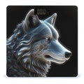 Three D Wolf Bathroom Scale Rounded Smart Scale for Body Weight Automatic Power On/Off Weight Scales Accurate Bathroom Digital Scales for Pet Home Bedroom Kitchen