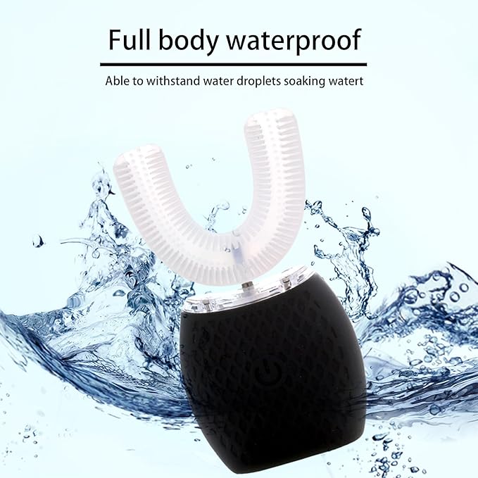 Ultrasonic Toothbrush for Adults - Automatic Electric Toothbrush with Soft Bristles Waterproof &amp Washable Rechargeable Portable Design with Wireless Charging 30'' Timer for Travel &amp Home Use (
