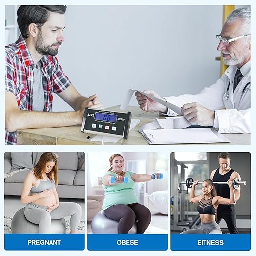 SIKE Digital Physician Scale Medical Floor Scale for Body Weight 550 lb Limit Professional Weight Scale Portable Easy to Read Digital Display Heavy Duty Pound &amp KG Settings 12.5 x 12 Platf