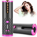 Portable Automatic Hair Curler Ceramic Rotating Wireless Auto Curling Iron Wand Emlimny Portable USB Rechargeable Spin Curler for Hair Styling (Black)