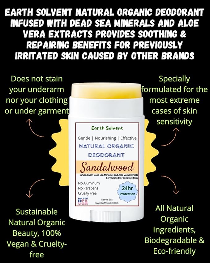 Magnesium Natural Organic Vegan Deodorant with Dead Sea Minerals &amp Aloe Vera For Sensitive Skin 24hr Protection Aluminum Free Paraben Free Baking Soda Free Cruelty Free-For Men &amp Women (San