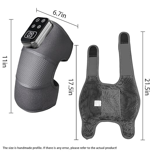 Knee Massager with Heat knee Heating Pad with 5 Vibration Modes Cordless 5 Heat LevelsAdjustable Temperature for Effective Knee Pain Relief Joint Discomfort Gifts for Seniors Men Women