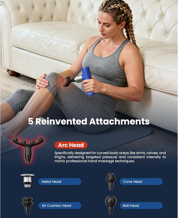 BOB AND BRAD Back Massager with Heat and A7 Massage Gun with 11mm Amplitude