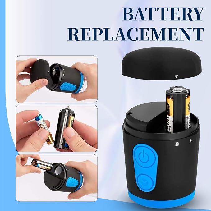 Male Masterburbatar Hands Free with 4 Vibration Sucking Massagers Modes Automatic Male Mastusbafor Tight Sleeve Hoodies Pocket puzzy Silicone Electric Massager Machine XBJ90 (Blue)
