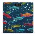 Underwater Colorful Minnows Bathroom Scale for Body Weight Bathroom Weighing Scale with Backlit LCD Display Highly Accurate Measures Weight Up to 180kg