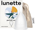Lunette Menstrual Cup Reusable BPA Free Period Cup with 12-Hour Leak Free Comfort - Soft 100% Medical-Grade Silicone - Eco-Friendly Pad &amp Tampon Alternative – Vegan - Made in Finland - Size 2 Clea