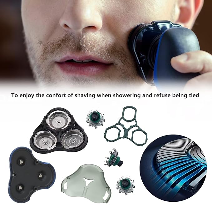 2023 New RQ11 Shaving Head w/Blue Base Holder for Philips Norelco RQ11 Sensotouch 2D 1150X 1160X 1170X 1180X