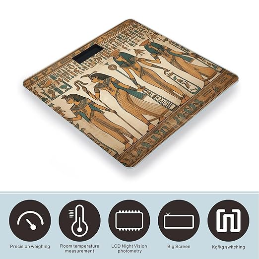 Women in Ancient Egypt Bathroom Scale Ultra-Bright Liquid Crystal Screen Weight Scale Accurate Bathroom Body Scales for Body Weight Bathroom Pet Home Bedroom Gift-Giving