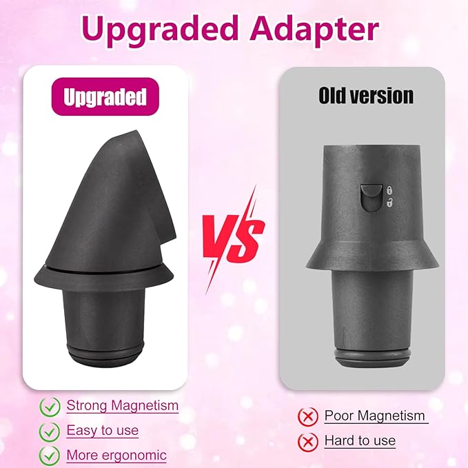 1 Pair 30mm/1.2 Inch Long Hair Curling Barrels for Dyson Airwrap Styler Attachment with 2 Upgraded Adapter for Convert Curling Iron Into A Hair Dryer HD01 HD02 HD03 HD04 HD07 HD08 HD15 HD16