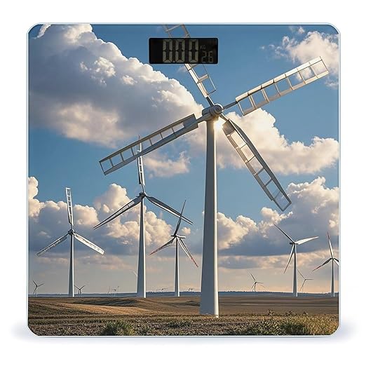 Windmills Weight Scale Highly Accurate Digital Weighing Scale with Large LCD Display Smart Bathroom Scales for Home Bedrooms and Gift Giving