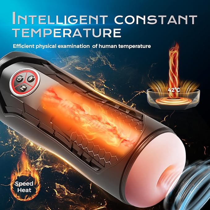 Automatic Male Masterburbatar Hands Free Heating Vibration Sucking Thrusting Mastusbafor Life Size Tight Pocket Puzzy Sleeve Silicone Electric Massager Blowjobob Machine Underwear POW01 (Extra Large)