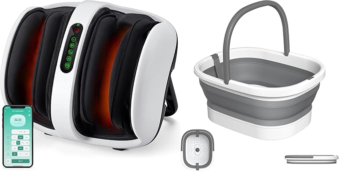 Nekteck Foot Soaking Tub Collapsible Foot Shiatsu Massager for Circulation and Pain Relief