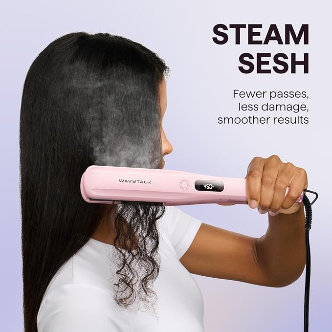 Wavytalk Micro Wave 3/8” Curling Wand and Steam Sesh Hair Straightener