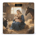 Virgin Mother Mary Weight Scale Large Digital Bathroom Scales with Bright LED Display Non Slip Digital Scale and Step On Fashion Weighing Machine for Body
