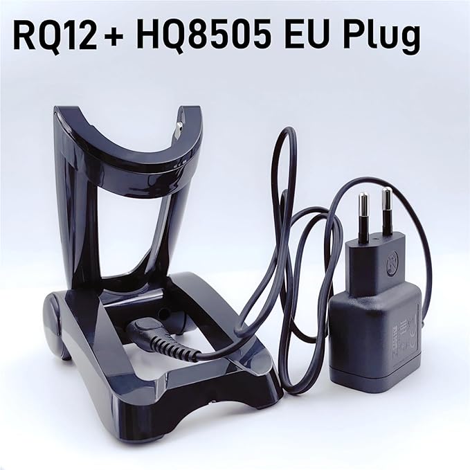 RQ12 Shaver Charging Stand Base And HQ8505 Power Cord ComboCompatible For Philips NorelcoSensoTouch 3D 1250X 1255X 1260X 1280X Electric Shaver Parts(EU Plug)