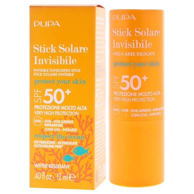 Invisible Sunscreen Stick SPF 50 Plus by Pupa Milano for Unisex - 0.4 oz Sunscreen