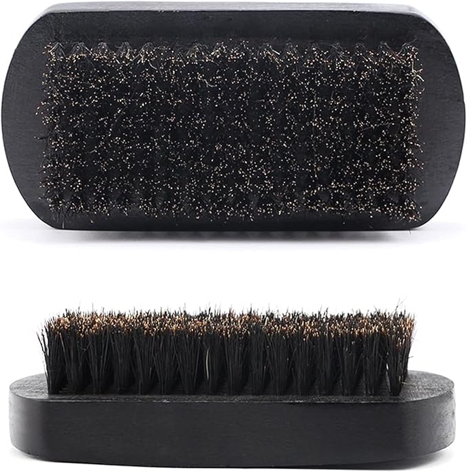 Shaving Brush Set of 2 Handmade Foam Soap Head Styling Beard Brush Beech Wood Bristle Hair Shaving Brush (Color : Black Size : #2)