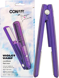 Conair Violet Vamp Women's Cordless Ceramic Hair Straightener - Rechargeable Flat Iron with Ceramic Technology Stylish Pouch Included