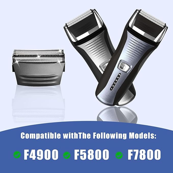 Shaver Replacement Foil Head Compatible with Remington TITANIUM-X Flex &amp Pivot Foil and Cutter Head for Shaver F4900F5800F7800 (Black/3Pack)