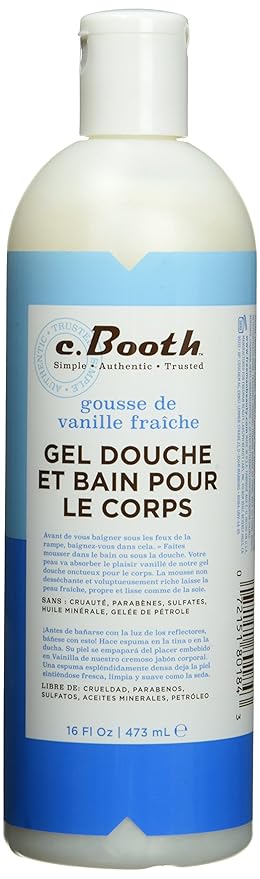 c.Booth Clean Vanilla Bean Bath &amp Body Wash 16 Fluid Ounce