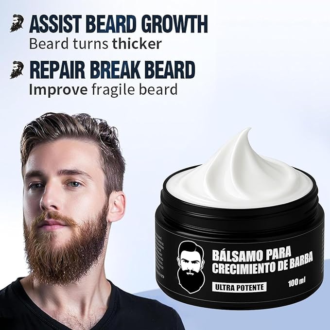 Estimulante Para Barba – Bálsamo de Crecimiento Ultra Potente Beard Stimulating Balm Moisturizes &amp Strengthens Beard 100 ml / 3.5 oz