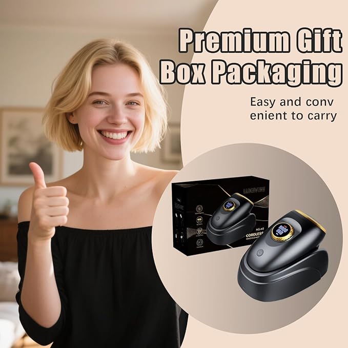 Professional Haircut Massager/Cordless Handheld Massager Vibration Neck/Legs/Hands/face Massager 2 Massage nodes 4000AMH (Black)