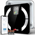 Smart Digital Bathroom Body Scale | Large Display Accurate Result | 22 Metrics Including Cardiac Index Heart Rate Body Fat Lean Body Mass | Tempered Glass App Support Bluetooth