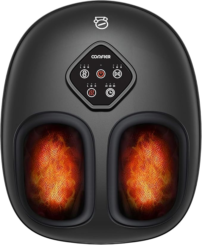 COMFIER 2026 Shiatsu Foot Massager with HeatCompressionKneading &ampRollingFoot Massager for NeuropathyPlantar FasciitisUpgraded for Larger Feet Machine(Size 15)Home or Officefor Men Women