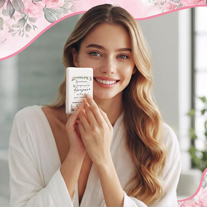 24 Pack Travel Size Hand Sanitizer Spray Bulk Employee Appreciation Week Gift Mini Motivational Thank You Gift Hydrating Pocket Sprays Gifts for International Women Day Gifts(WhiteThank)