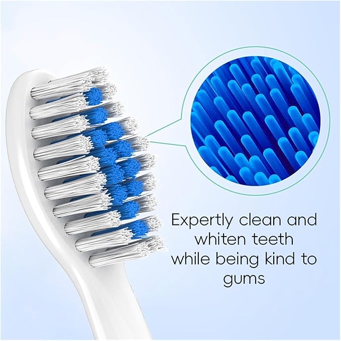 4/8/12/20 Pcs Soft Brush HeadsCompatible for Philips Electric Toothbrush Replacement Toothbrushes Head Refill for 1100 2100(White-8 Pcs)