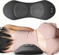 3-in-1 Electric Lumbar Support Pillow 2026 New Triple Fusion Back Massager for Lower Back Back Massager with Vibration and Traction for for Bed Chair Home Office Use (Dark Gray)