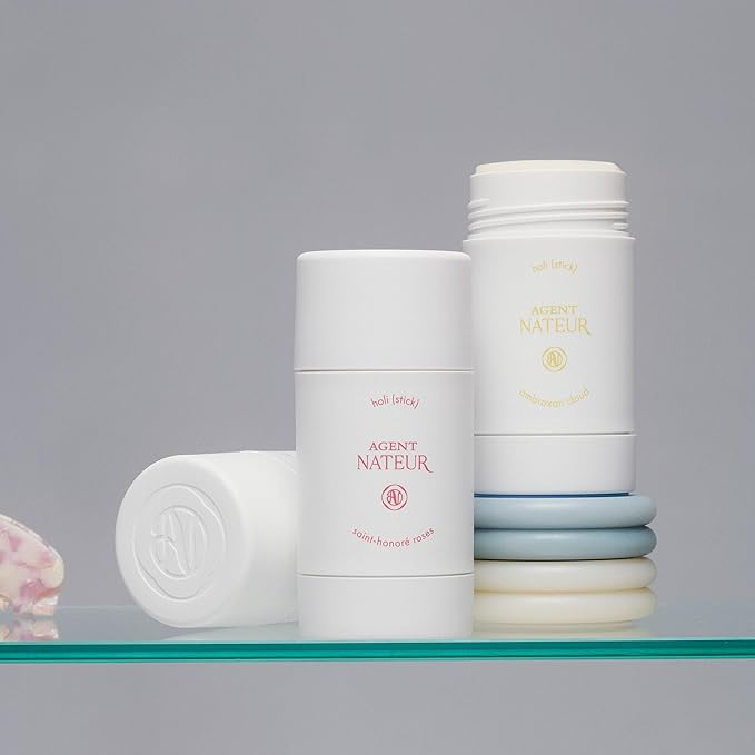 Agent Nateur - holi (stick) Ambroxan Cloud Natural Deodorant | Castor + Coconut Oil Beeswax | Aluminum-Free Non-Toxic Clean Skincare Crafted for All-Day Freshness (2.5 oz)