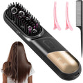 Go Brush Pro 3-in-1 Cordless Negative Ion Hair Straightener &amp Curle &amp Comb 4 Temps Intelligent Control Fast Heating MCH Ceramic Coating Anti-scalding Comb Teeth Smoothes Frizz
