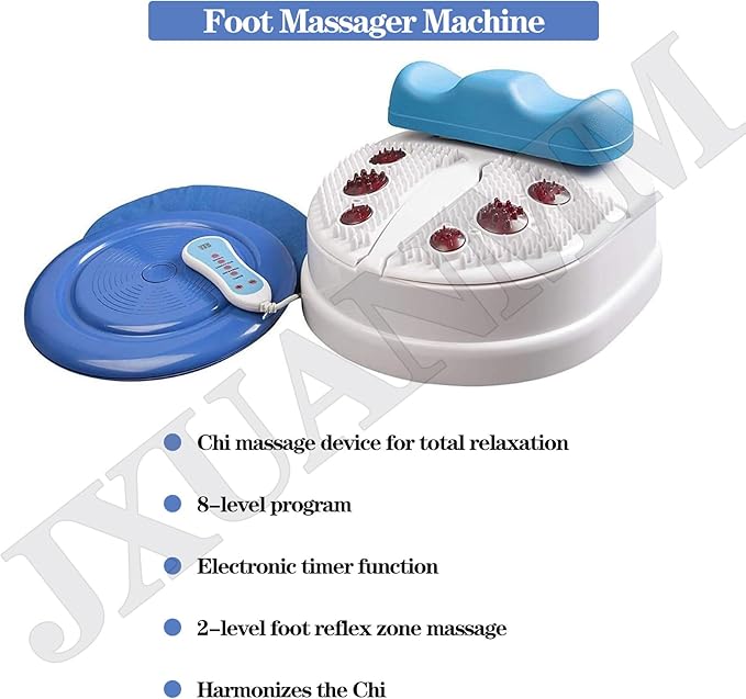 Fitness Blood Chi Machine Foot Leg Massager Passive Aerobic Exerciser for Vitality Swing Shaking Exercise with Wire Control 10 Gear Speed Adjustable