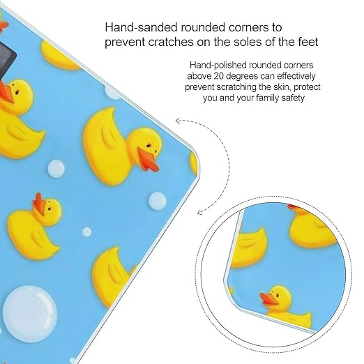 Women's Fashion Automatic Switch Digital Bathroom Weighing Scale Smart Scale Cute Funny Blue Bubbles Yellow Rubber Ducks