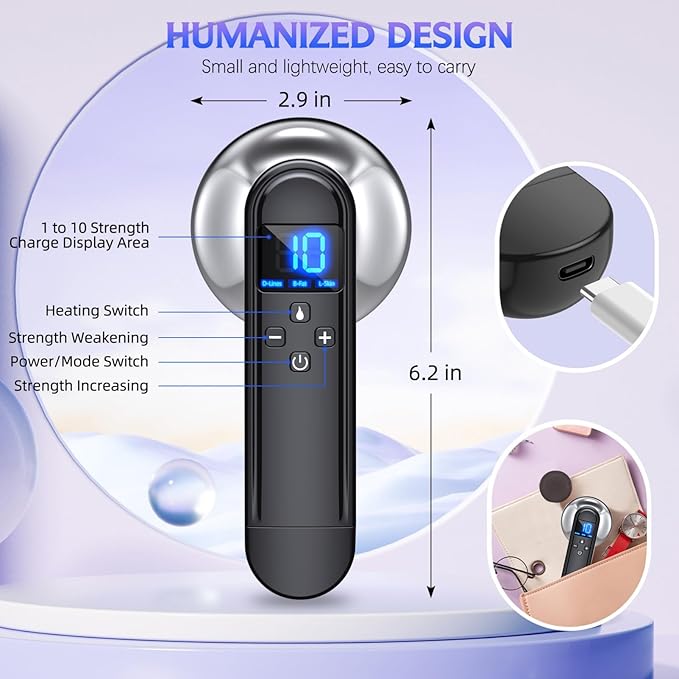 COMEBY Body Sculpting Machine - Professional Handheld Cordless Cellulite Massager - Suitable for Belly Neck Legs Hip Arms