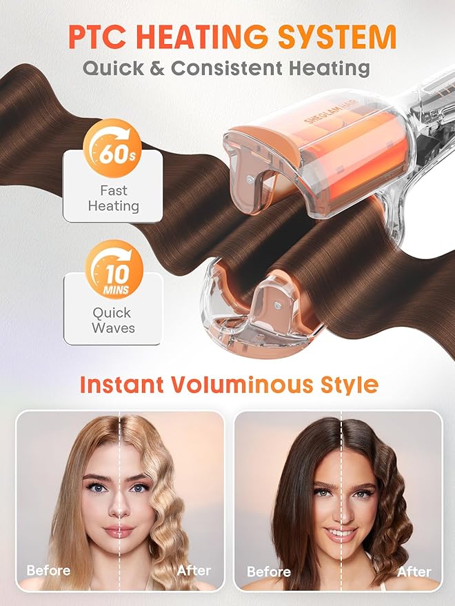 SHEGLAM Beach Babe Hair Waver+24K Glow Hair Oil