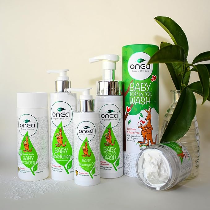 Massage Oil and Top to Toe Wash - Tear-Free Baby Shampoo and Body Wash - Gentle Baby Bath Enriched with Australian Botanicals - 2 pc