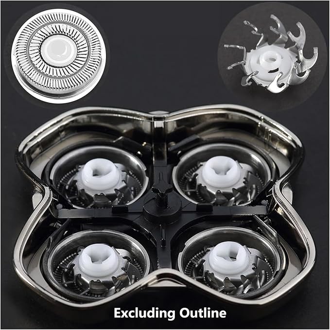 Shaver Replacement Heads BladesCompatible for SkullShaver Pitbull Gold PRO Brush Pitbull Shaver Replacement Blade(8 PCS S)