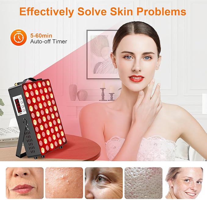 Red Light Therapy for Face and BodyNear Infrared Light Therapy for Pain ReliefSleep Skin Health Recovery with 660nm 850nm 300W High Power Panel Infrared Therapy or Infrared Light Therapy Device