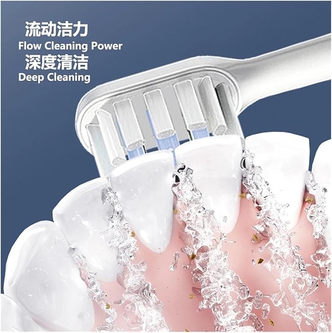 20PCS Toothbrush HeadsCompatible for MIJIA Electric T301 MES605 T302 MES608 T501 MES607 T501C Pro Replacement Head(20 Pcs White and Blue)