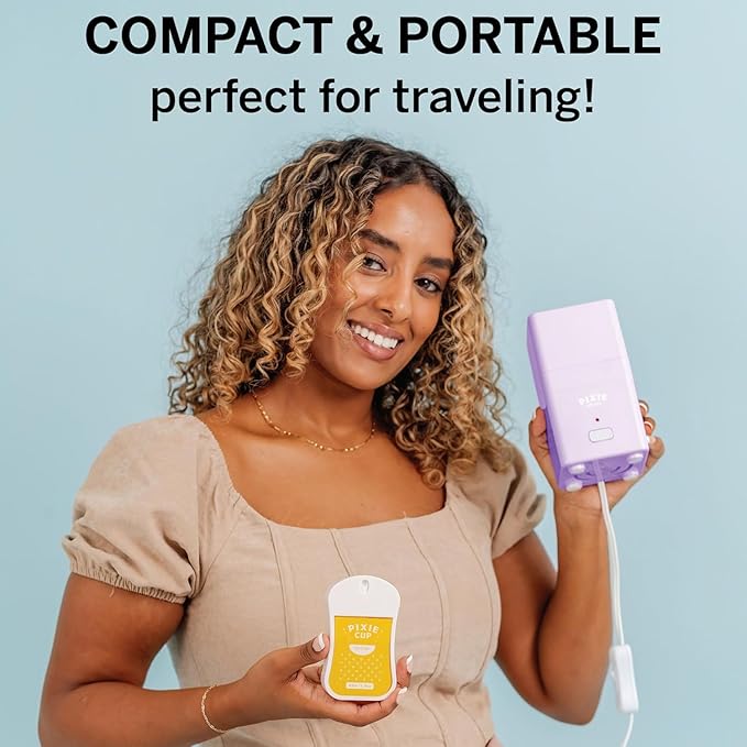 Pixie Menstrual Cup Sterilizer for Feminine Care - Ranked 1 for The Best Steamer - Kills 99.9% of Germs with Steam - Wash Your Period Disc or Cup in 3 Minutes! - Automatic Timing Shut-Off Switch