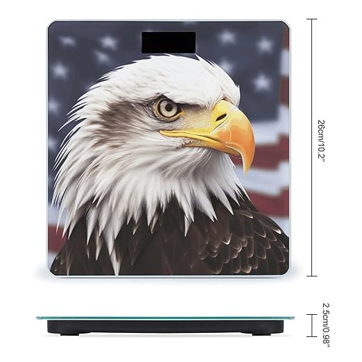 Bald Eagle Smart Scale for Body Weight Accurate Bathroom Scale with LED Display Digital Weight Scales Weighing Machine High Precision Scales for Bath Home