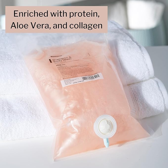 McKesson Body Wash and Shampoo Refill Bag Apricot Scent 2000 mL 1 Count