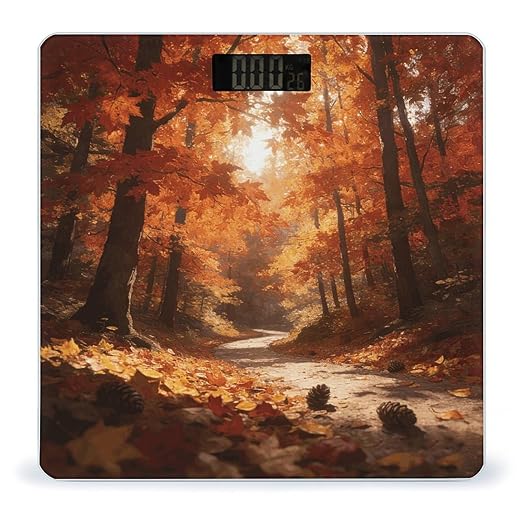 Golden Maple Warms The Path Smart Scale for Body Weight Digital Bathroom Scale Toughened Glass Weight Scale with Large LCD Backlight Display High Precision Scales Weighing Machine